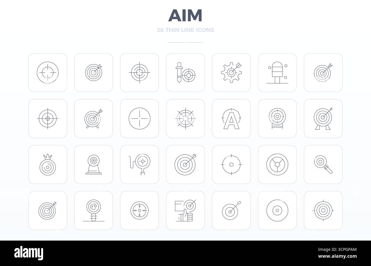 Intelligently designed 28 PIXEL perfect vector icons inspired by Aim ...