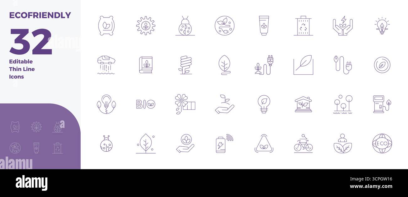A versatile set of 32 Thin Line PIXEL perfect vector icons focused on ...