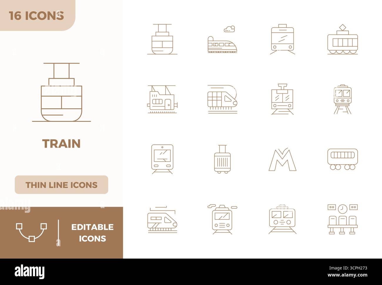 Professionally designed 16 vector icons in Minimal Line, capturing the ...