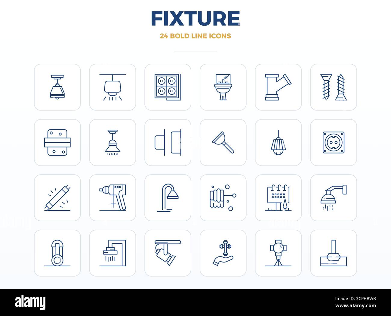 Set of 24 Strong Outline PIXEL perfect vector icons themed around ...