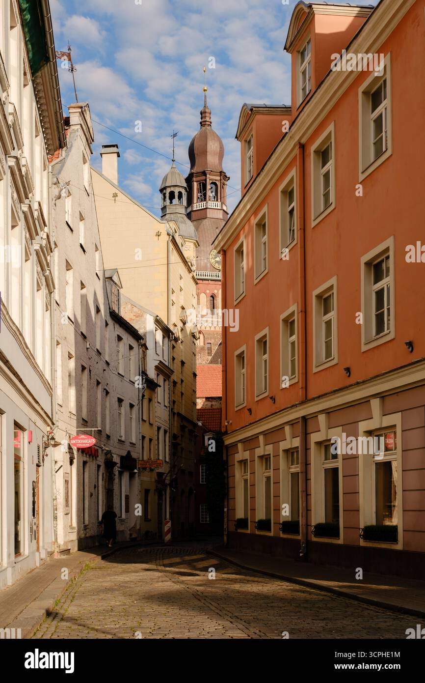 Pink Building Riga Riga, Latvia, 26 August 2025, where colorful buildings showcase unique ...