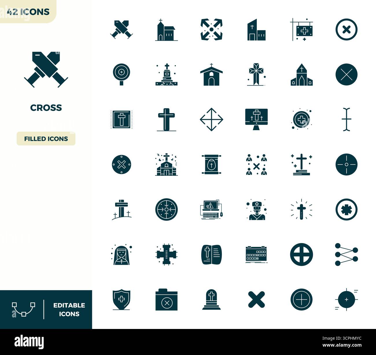 Crucifix christian religious artifact Stock Vector Images - Alamy