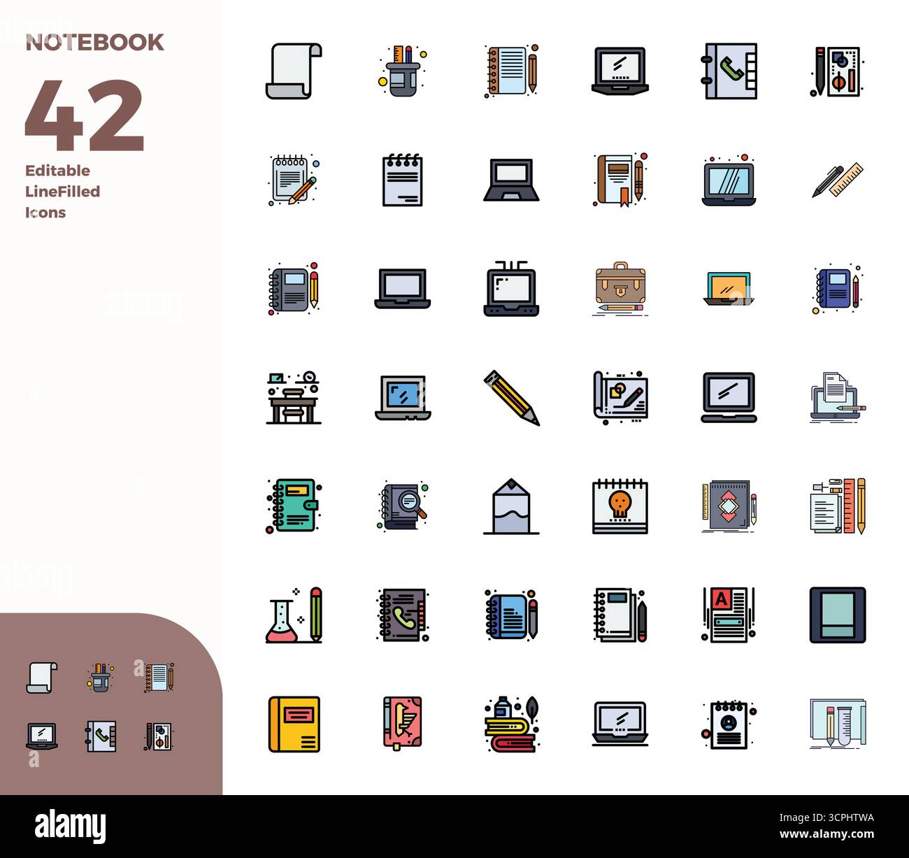 Intelligently designed 42 PIXEL perfect vector icons inspired by ...