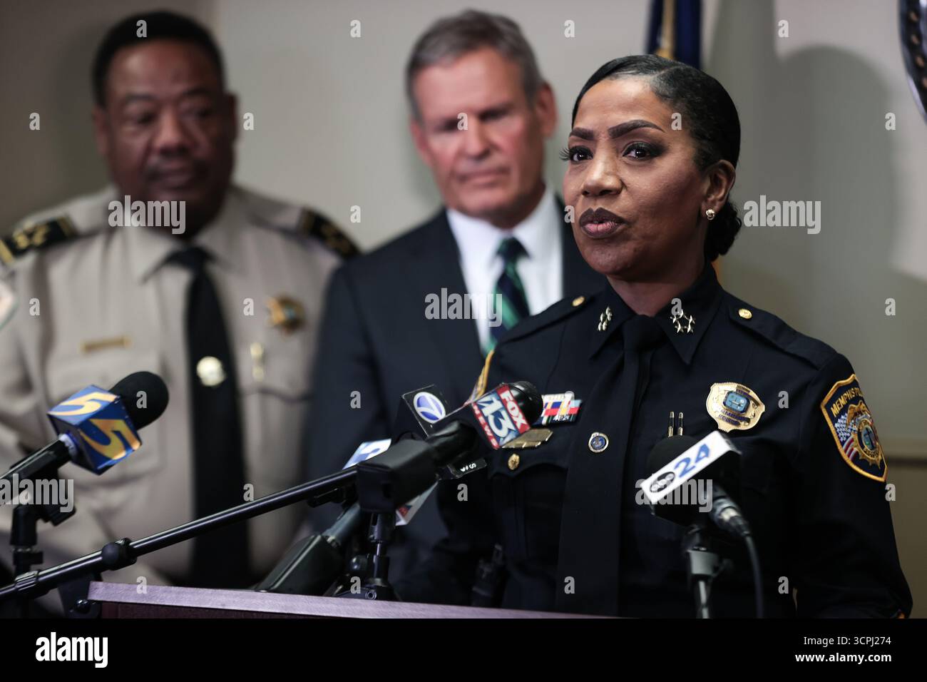 Memphis police chief CJ Davis speaks about the National Guard and ...