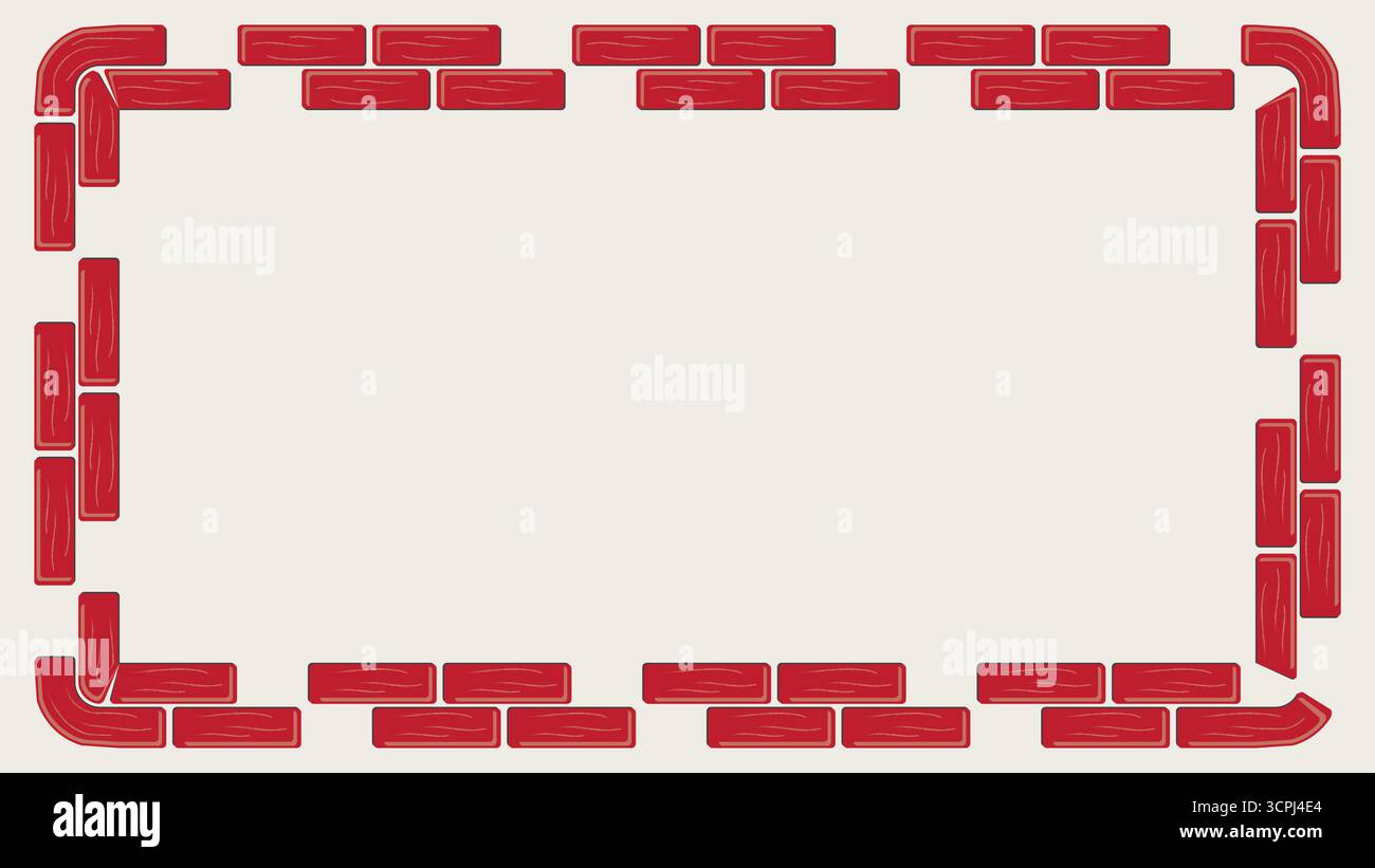 Brick frame with empty white space for your text vector illustration Stock Vector