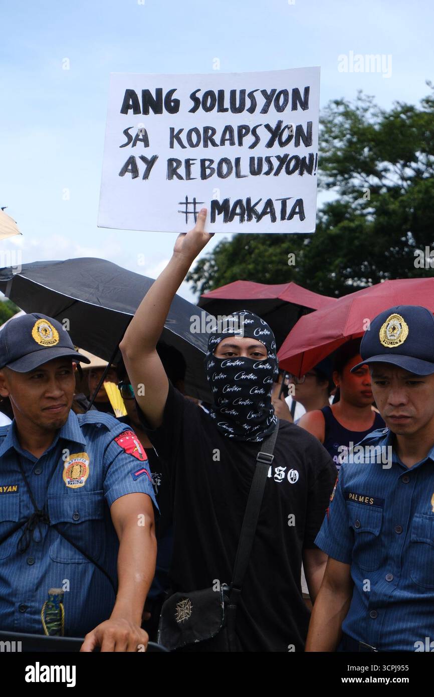 Filipino youth activists gather at Luneta Park in Manila during an anti ...