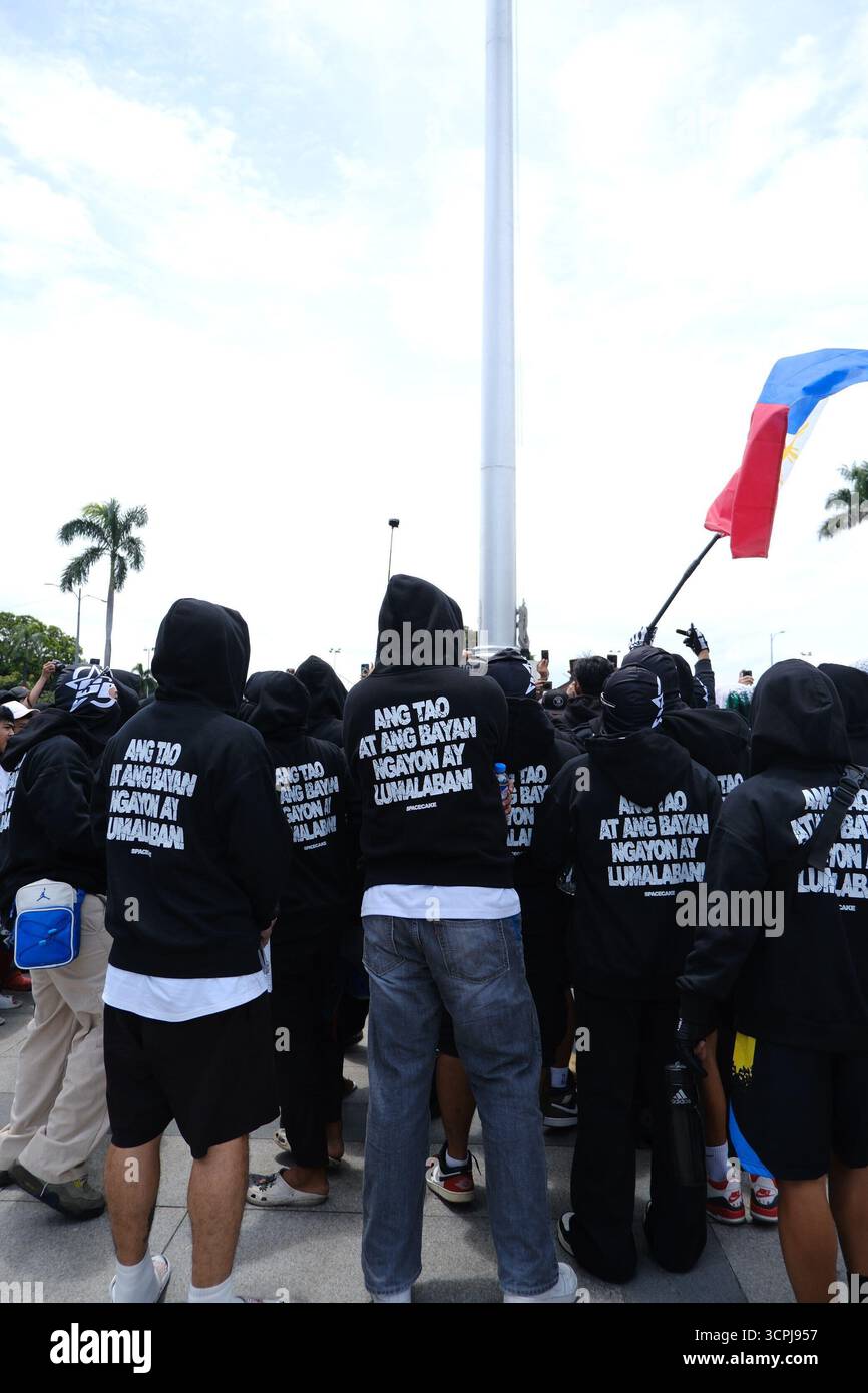 Filipino youth activists gather at Luneta Park in Manila during an anti ...
