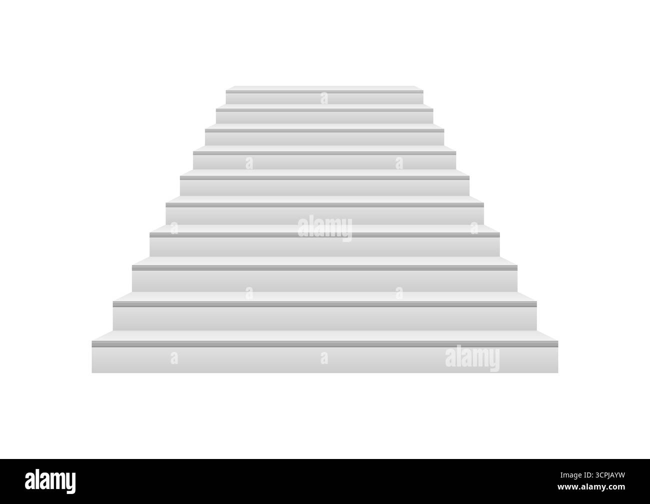 Stair or Staircase. Vector Illustration Isolated on White Background ...