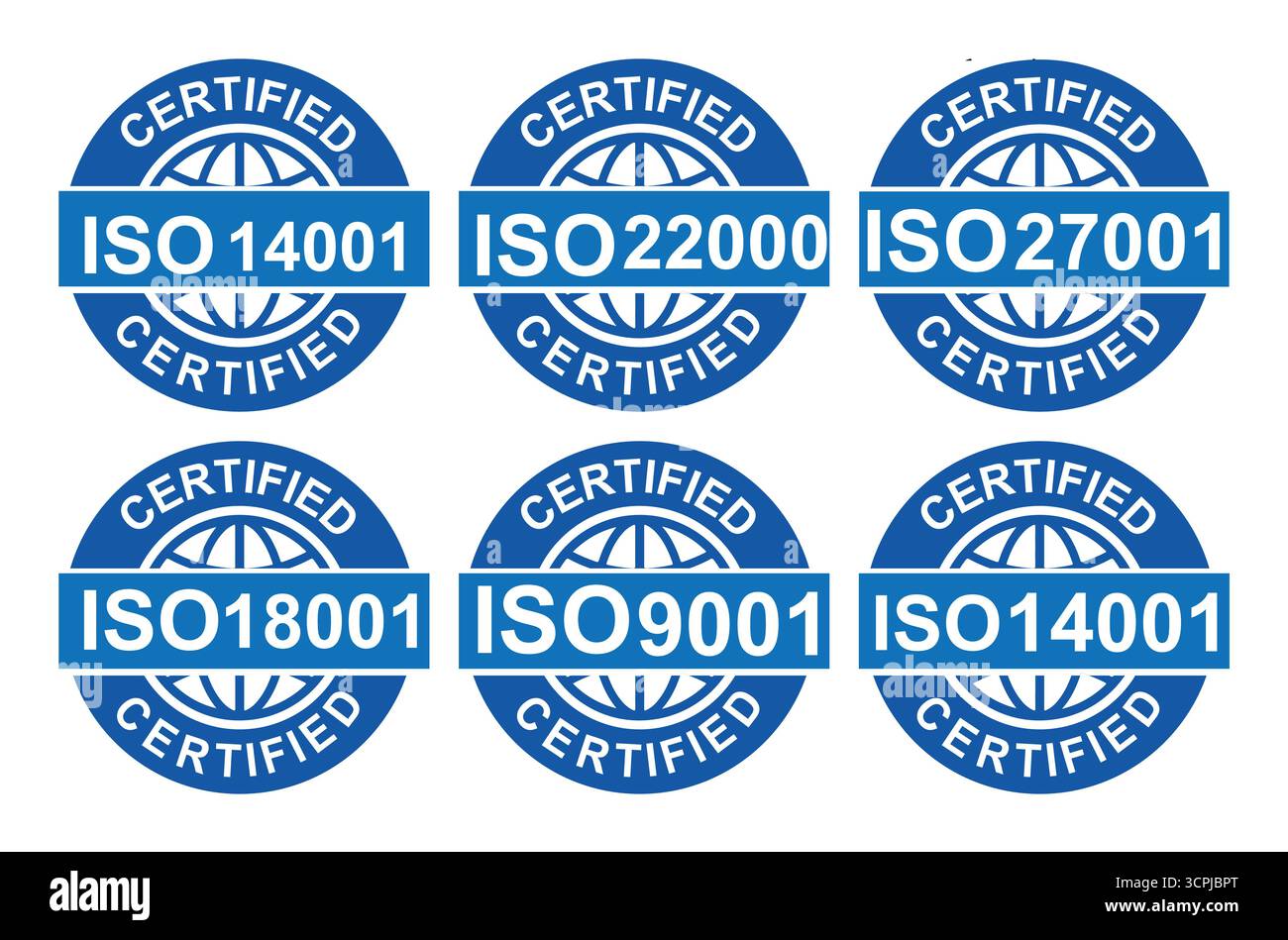 ISO Certified Badge Icons for Quality and Standard Compliance Stock ...