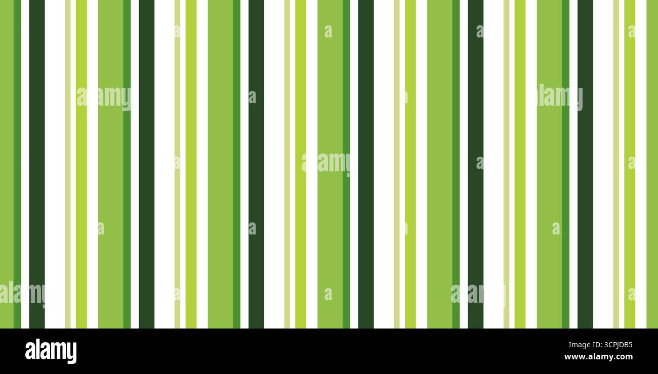 Seamless vertical stripes pattern vector with green color design Stock Vector