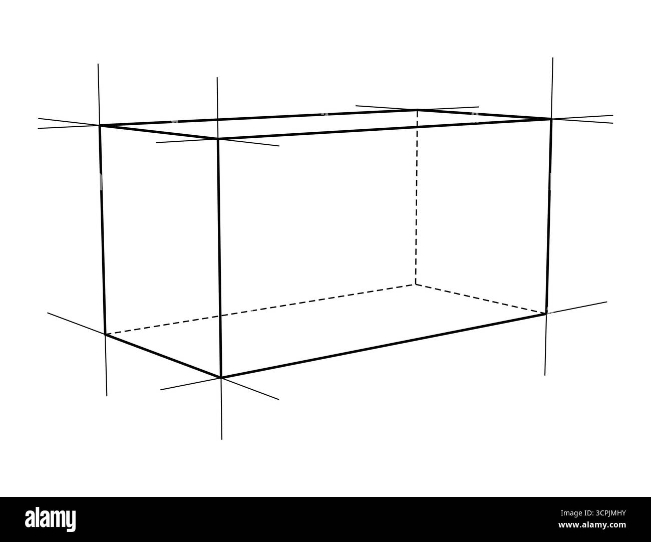Geometric Cube Sketch. Vector Stock Vector Image & Art - Alamy