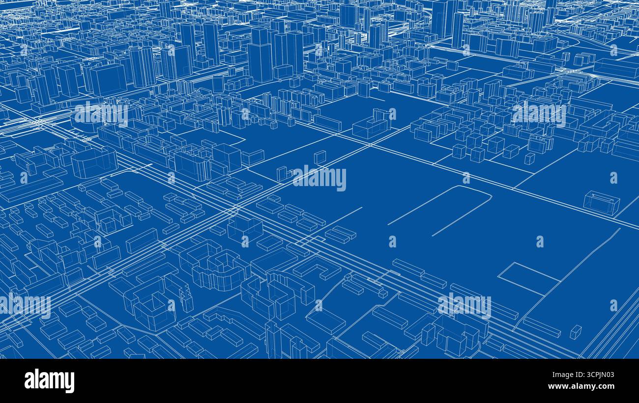 Blueprint of a Cityscape Stock Vector Image & Art - Alamy