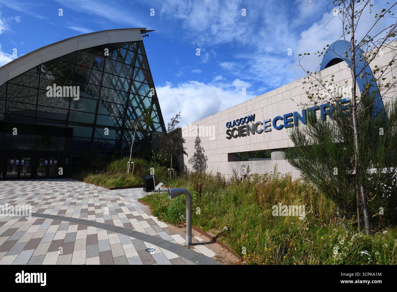 Entrance to the Science Centre in Glasgow, Scotland. Stock Photo