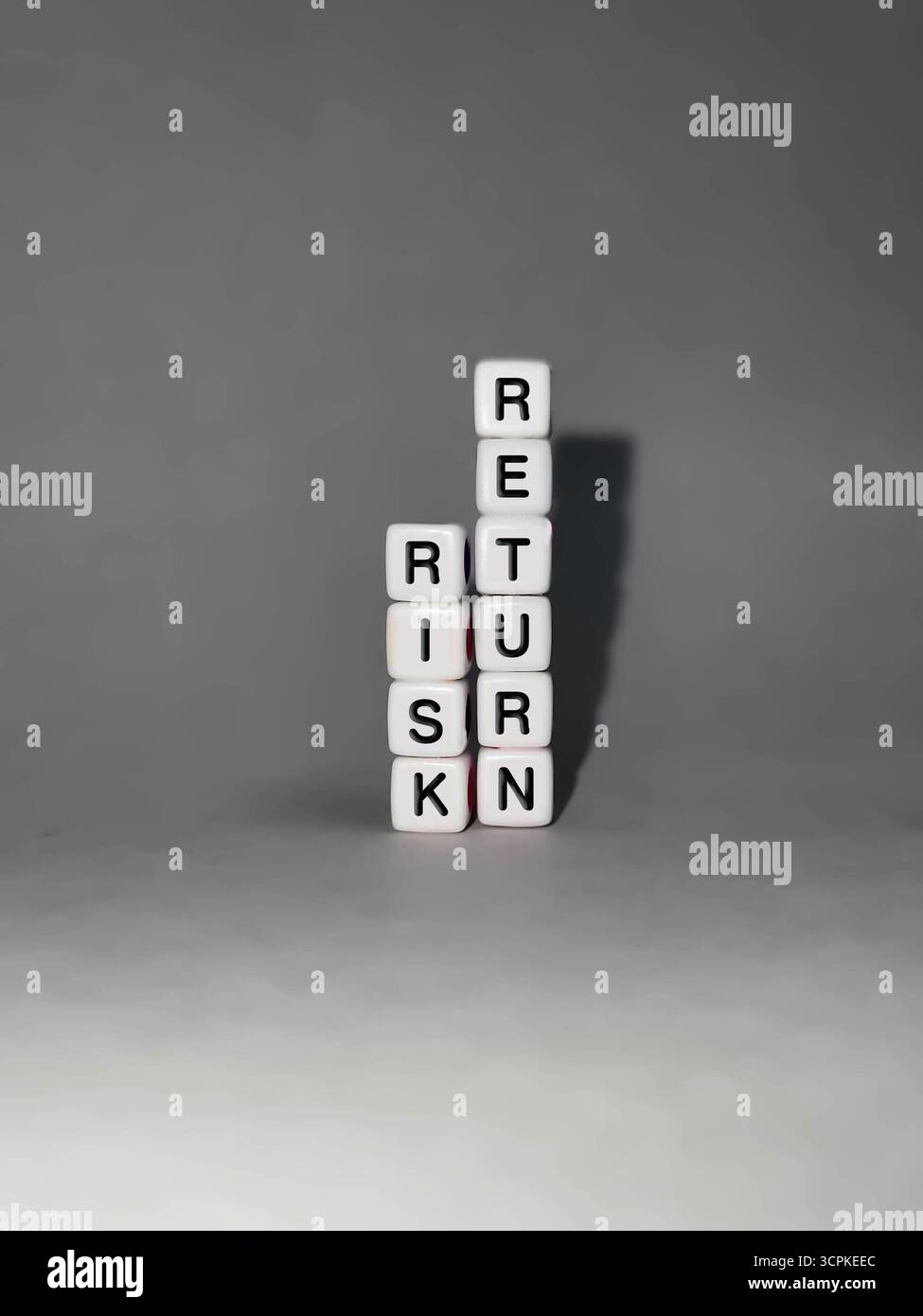 Risk and Return in financial planning - Smartphone Captured Stock Image