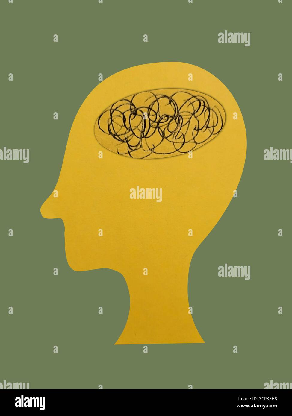 Anxiety in human Mind - Smartphone Captured Stock Image