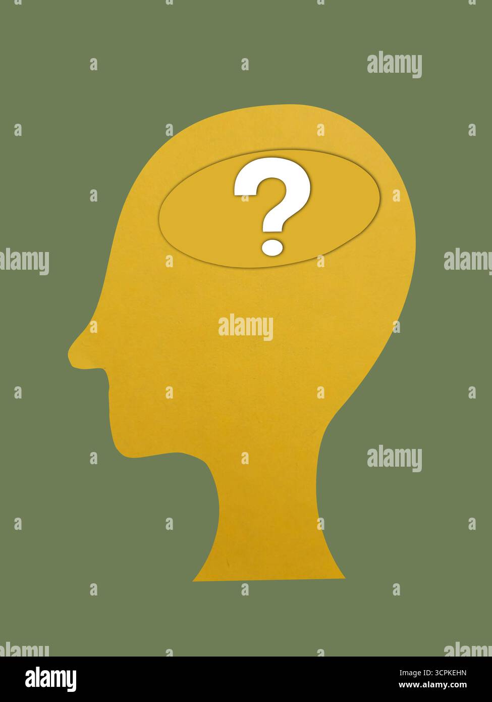 Mental illness, Mind is Blank - Smartphone Captured Stock Image