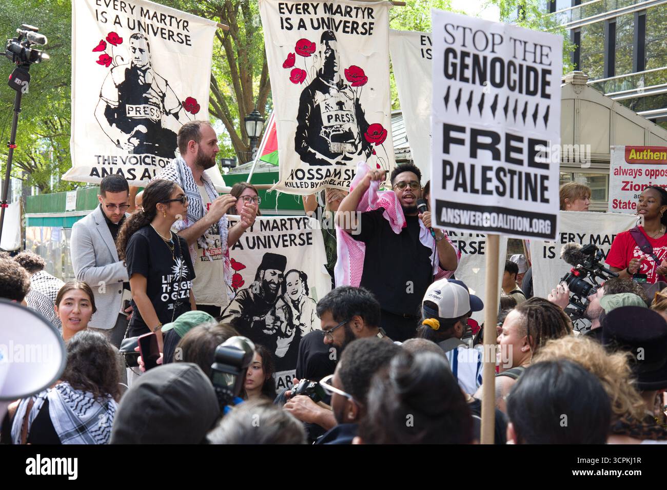 New York City, New York, United States- September 26, 2025: Protest ...
