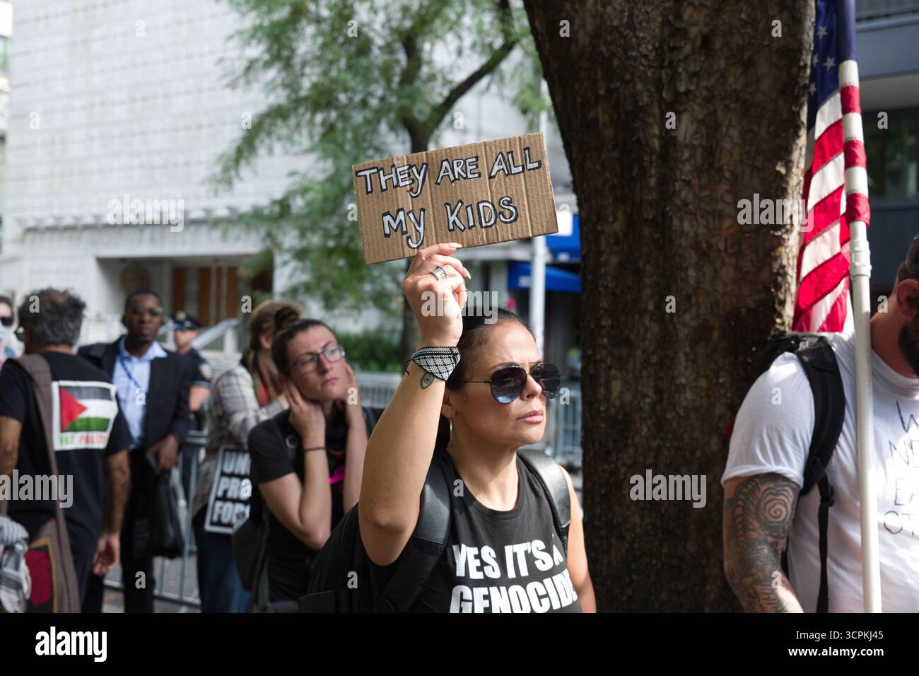New York City, New York, United States- September 26, 2025: Protest ...