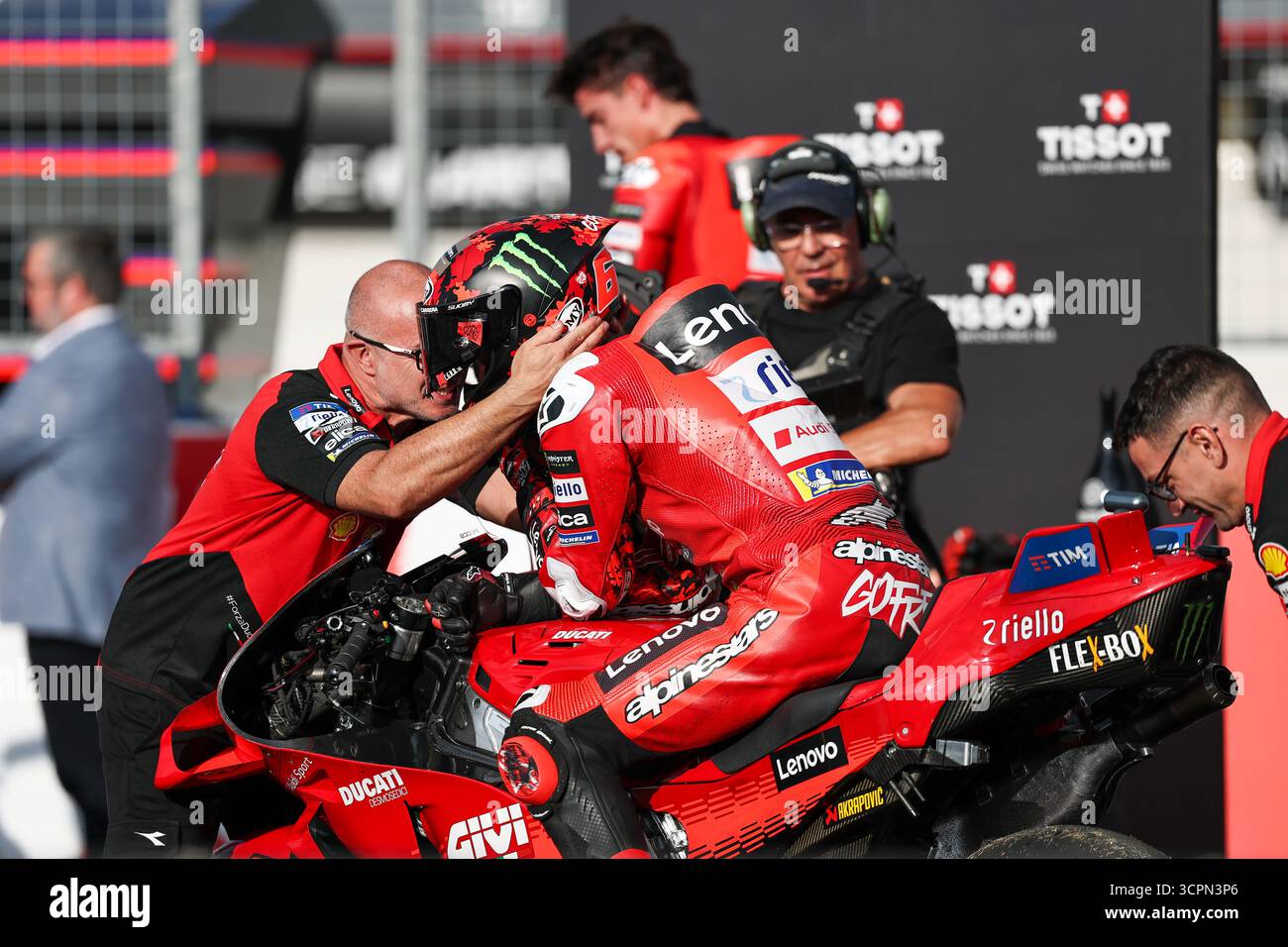 MOTEGI, JAPAN - SEPTEMBER 27: Francesco Bagnaia of Italy riding the ...