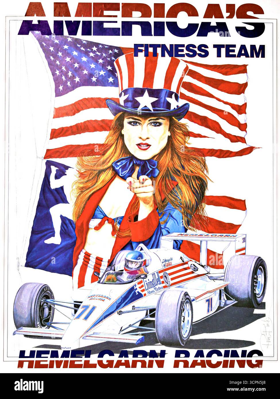 F1 Racing Team Poster Vintage Formula One racing posters Stock Photo - Alamy
