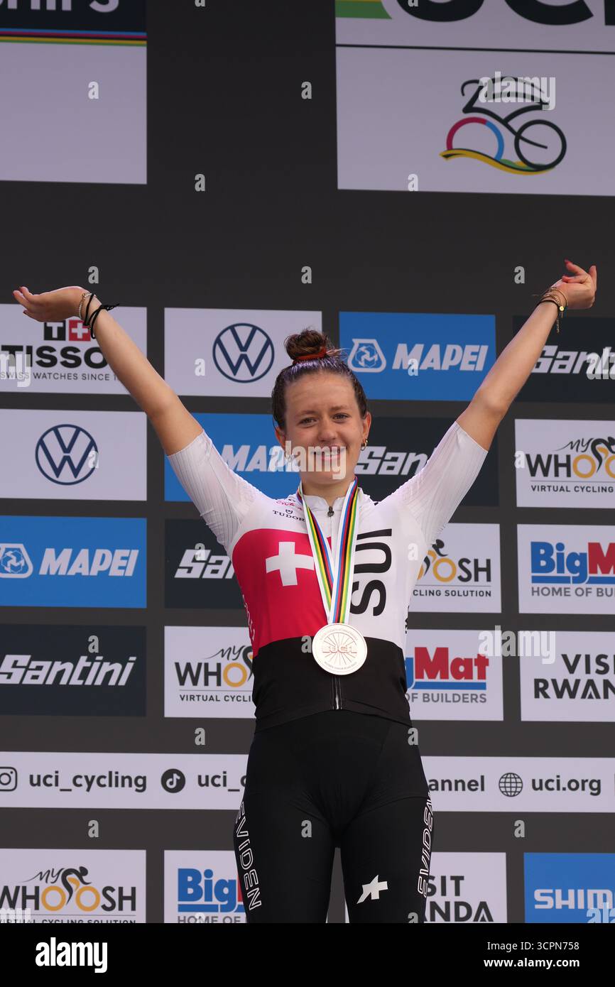 Switzerland s Anja Grossmann Celebrates On The Podium After Winning The switzerland-s-anja-grossmann-celebrates-on-the-podium-after-winning-the