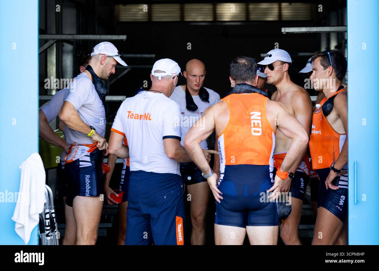SHANGHAI - The Dutch Eight before the men's eight final at the World ...