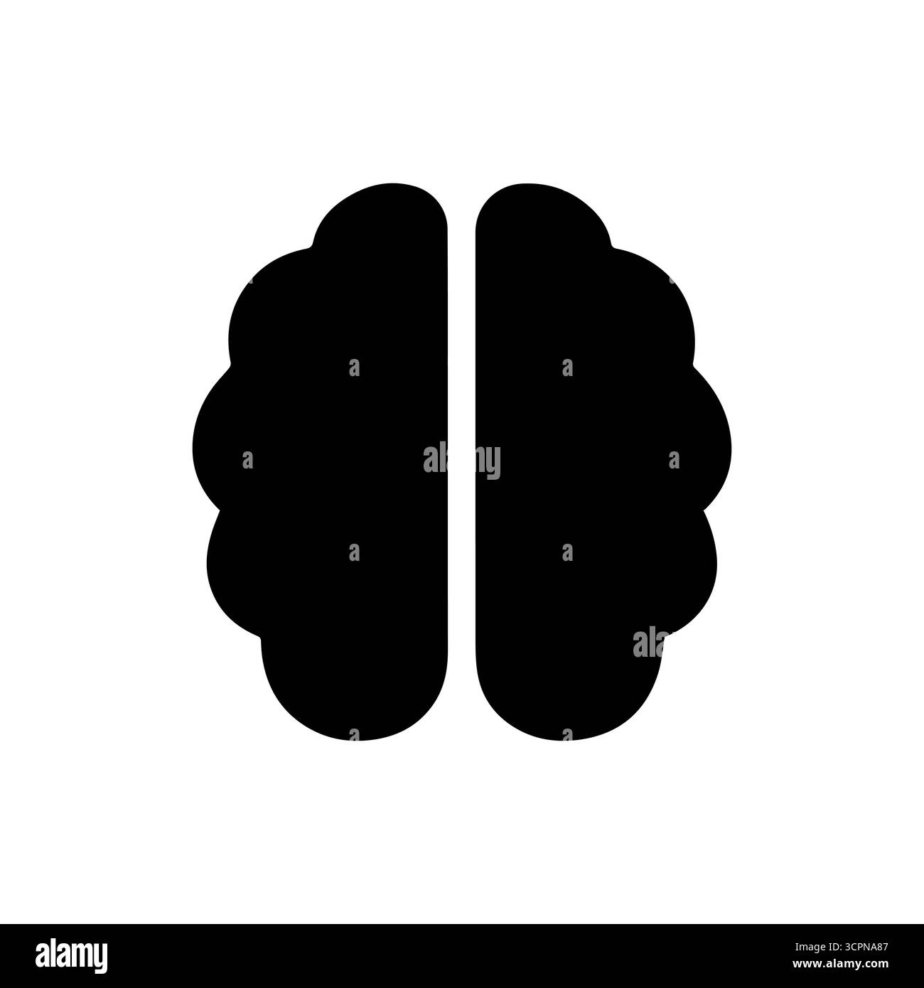Brain Icon vector icon for medical apps isolated on white Stock Vector