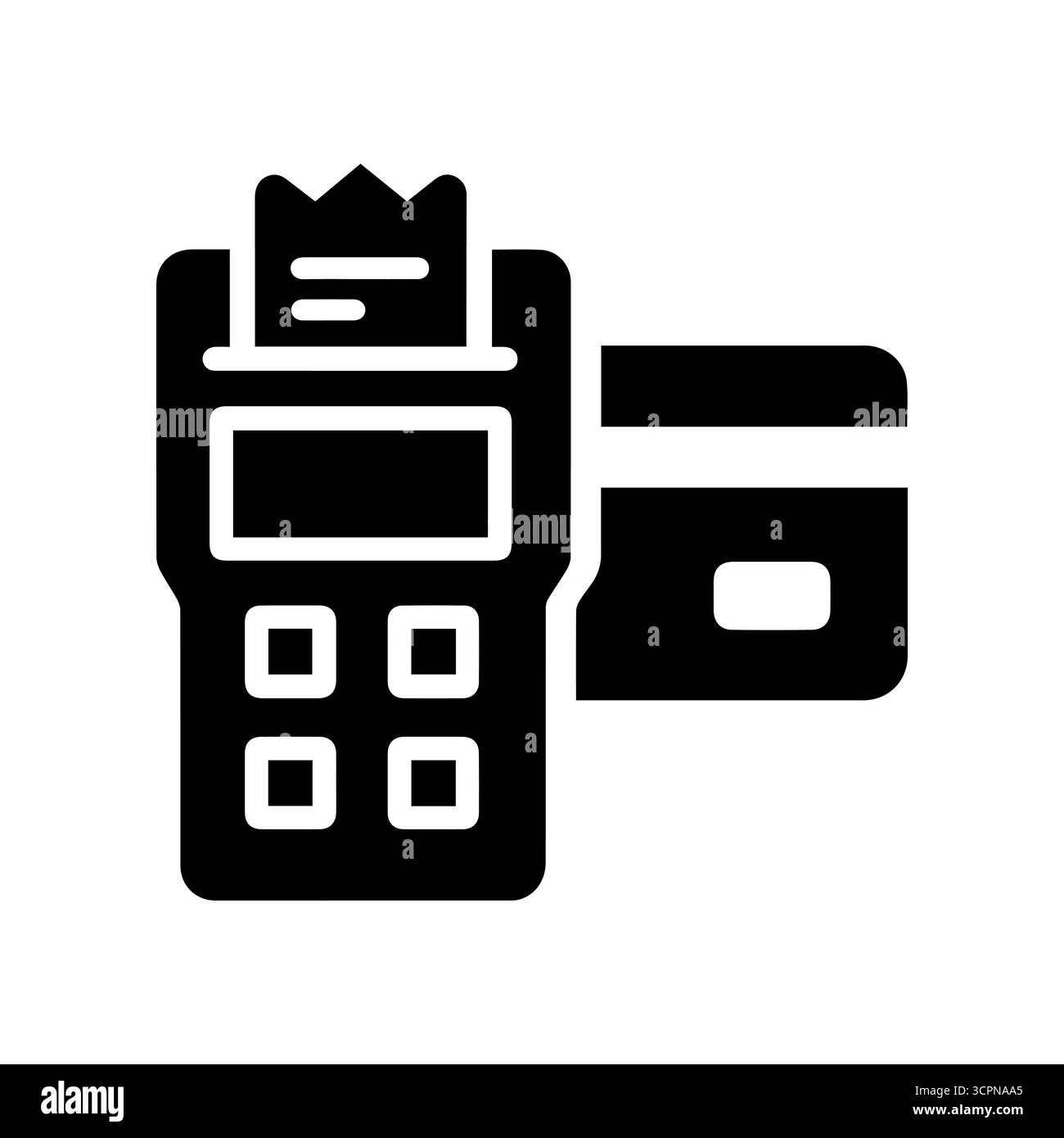 Contactless payment credit card icon or NFC smartphone via POS terminal ...