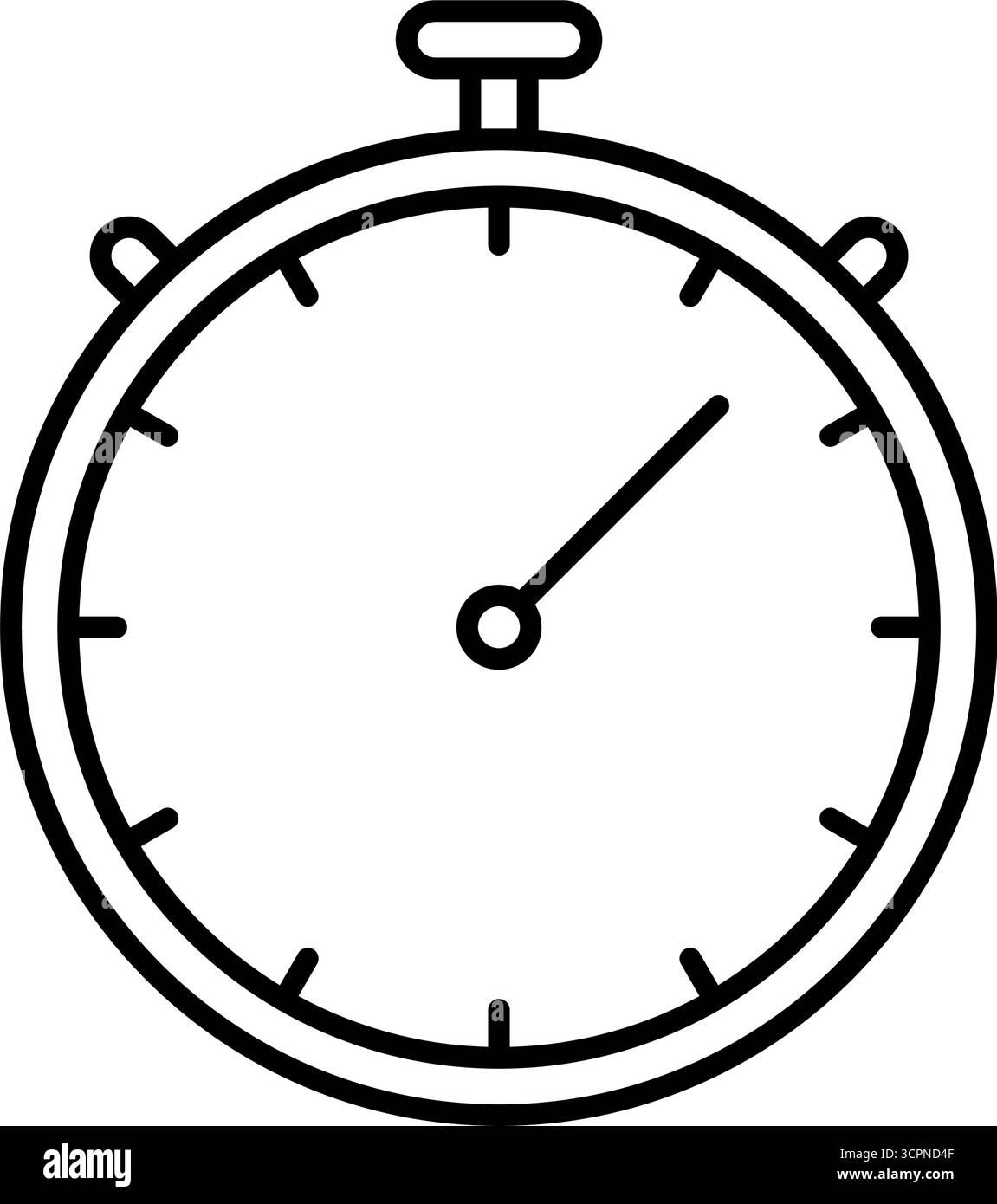 Vector stopwatch isolated on Black and White Stock Photos & Images - Alamy