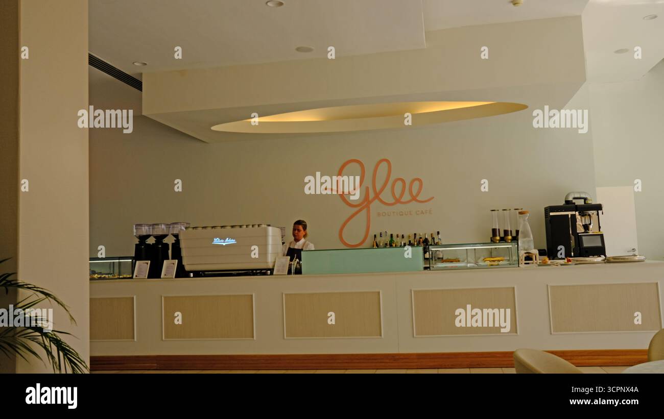 Glee Boutique Cafe, Tivoli Hotel, Viramoura, Portugal Stock Photo