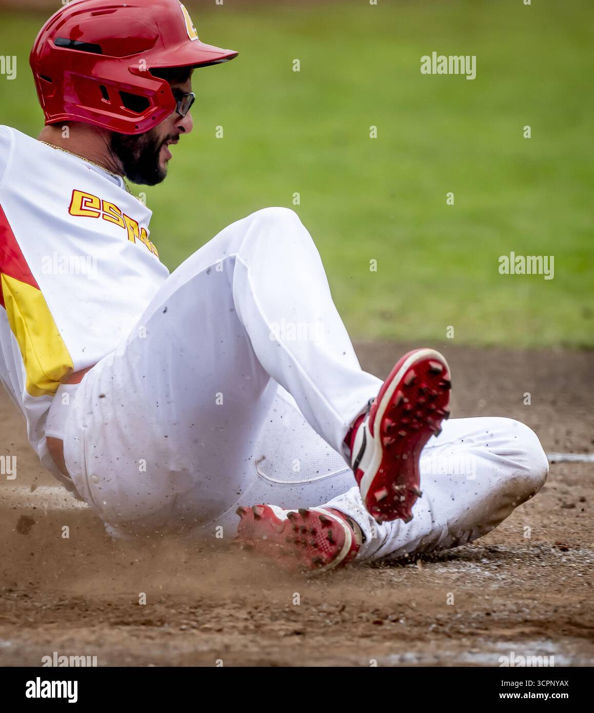 ROTTERDAM - Baseball player Ustariz Jesus of Spain in action against ...