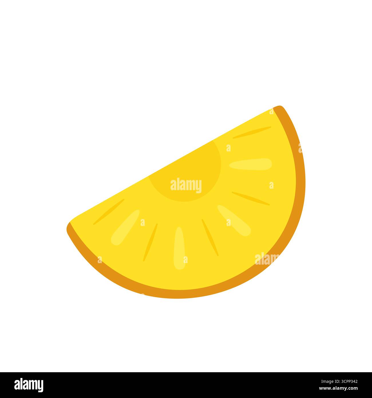 Single wedge tropical pineapple fruit Stock Vector Image & Art - Alamy