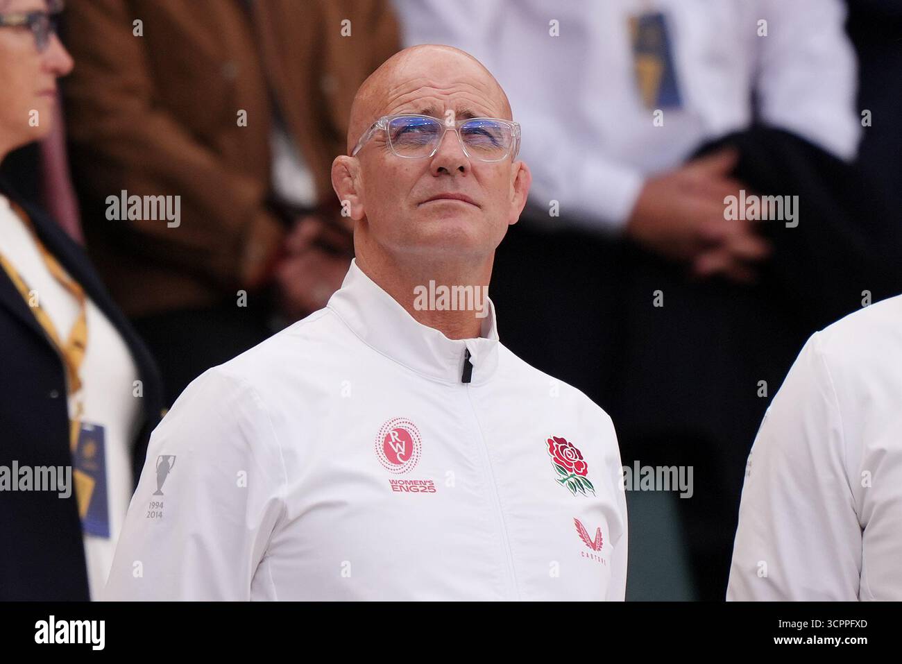 England head coach John Mitchell during the Women's Rugby World Cup ...