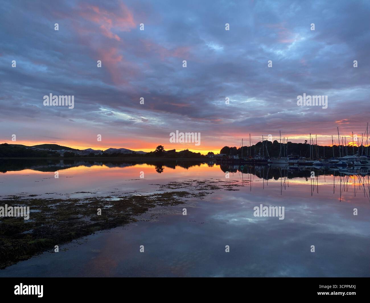 Beautiful Sunset over water - Smartphone Captured Stock Image