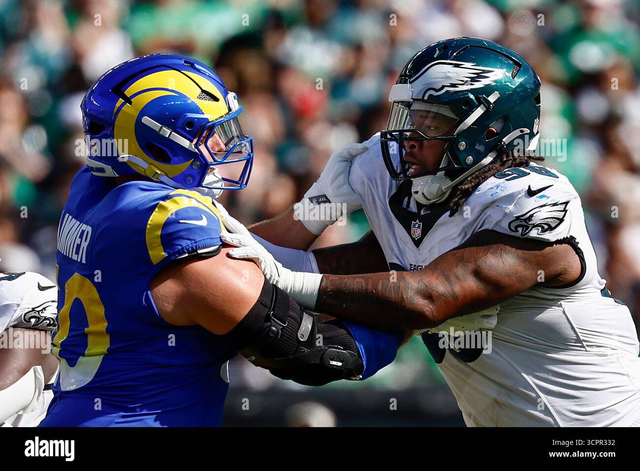 Philadelphia Eagles defensive tackle Jalen Carter takes on Los Angeles ...