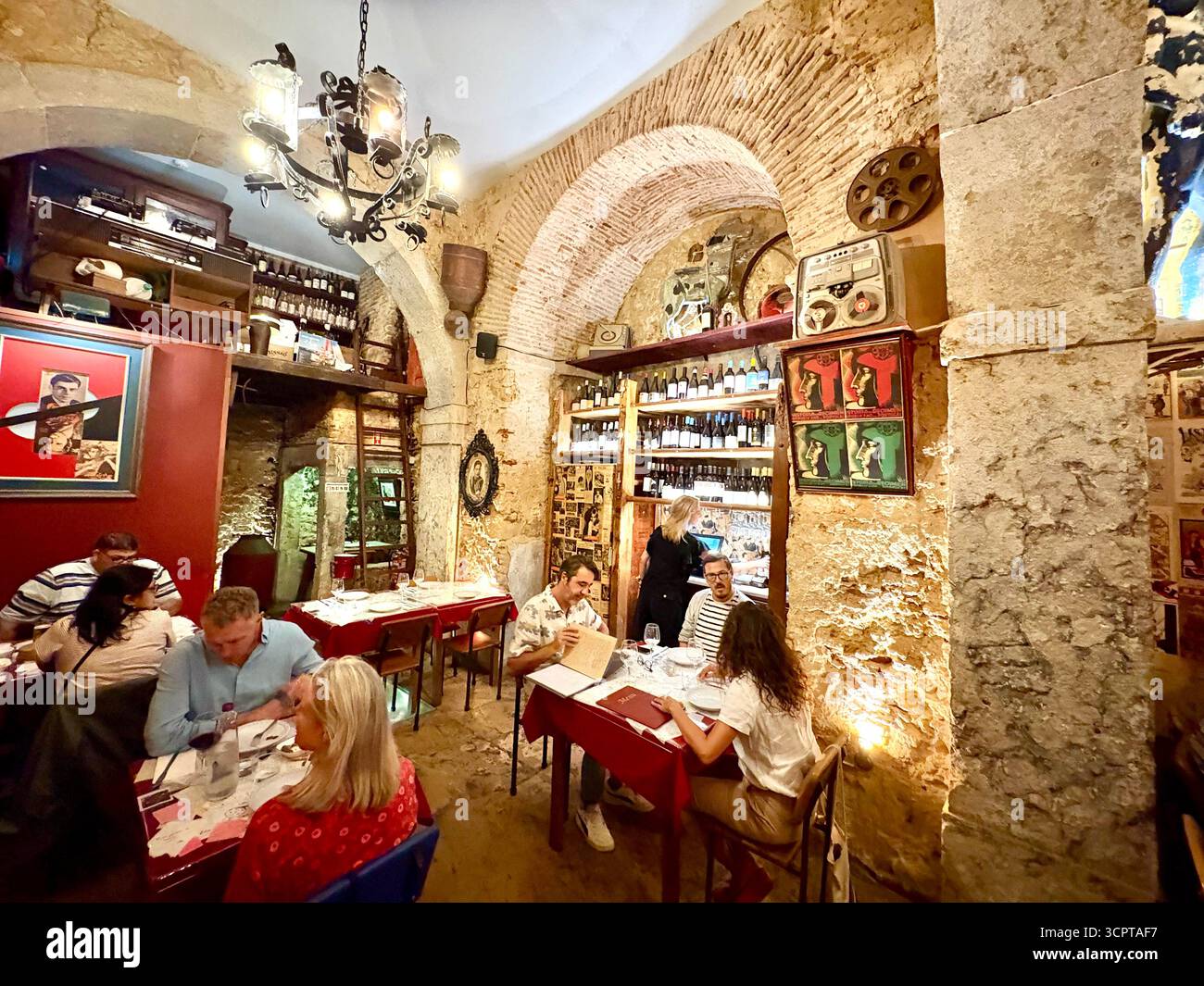 Lisbon portuguese restaurant - Smartphone Captured Stock Image