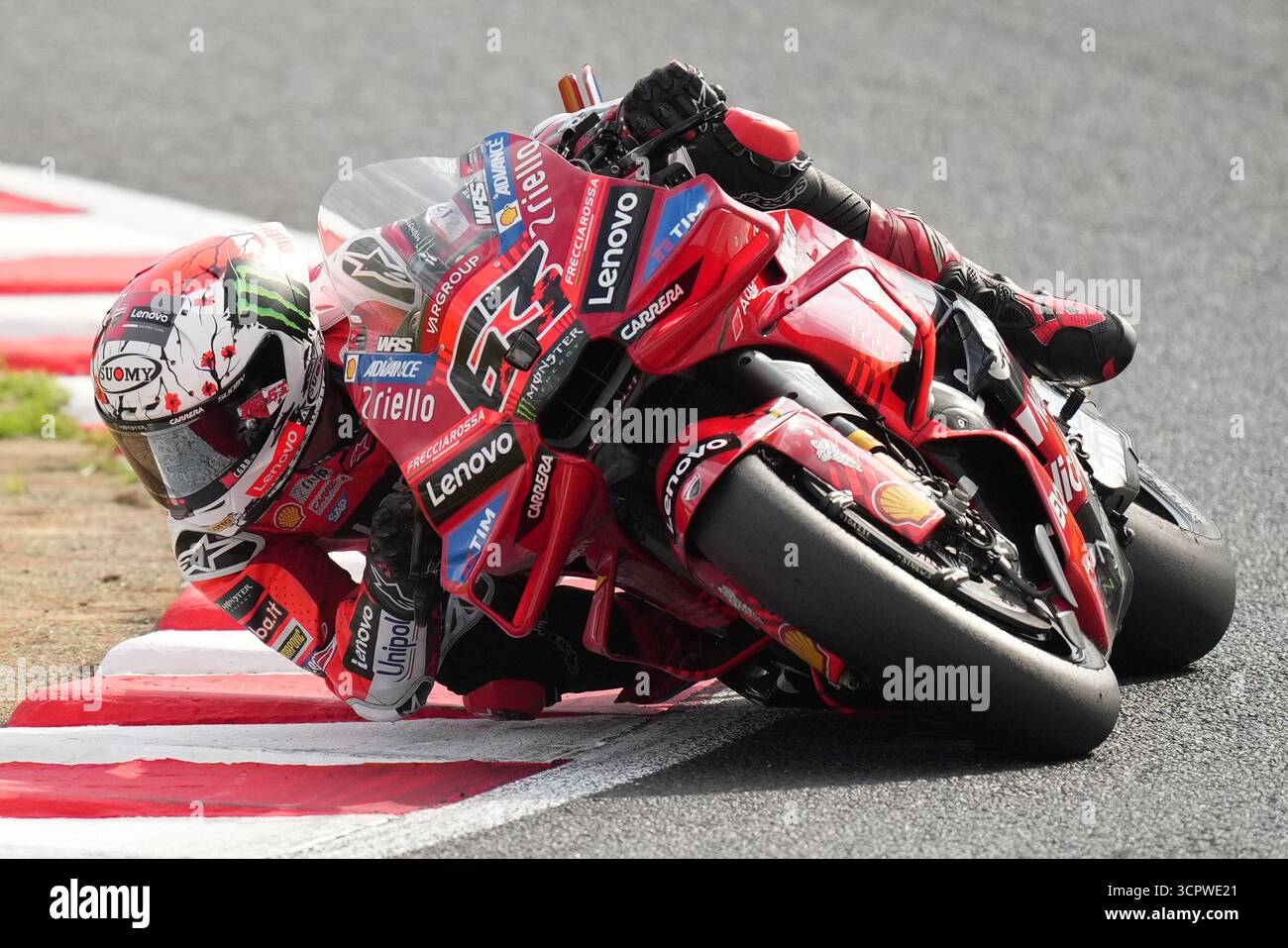 Italian rider Francesco Bagnaia of Ducati Lenovo Team, front, takes a ...