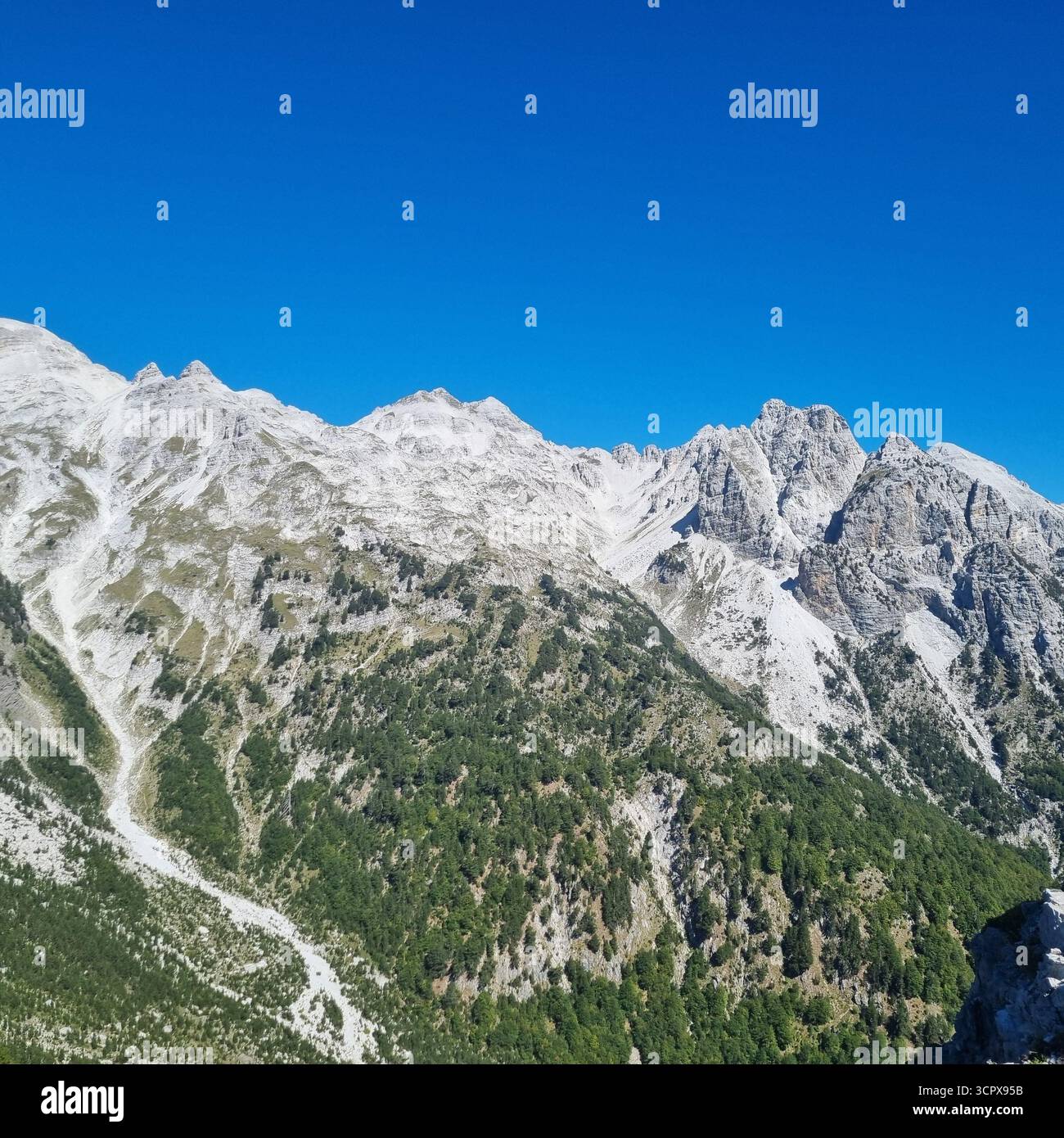 Accursed Mountains Theth Albania - Smartphone Captured Stock Image