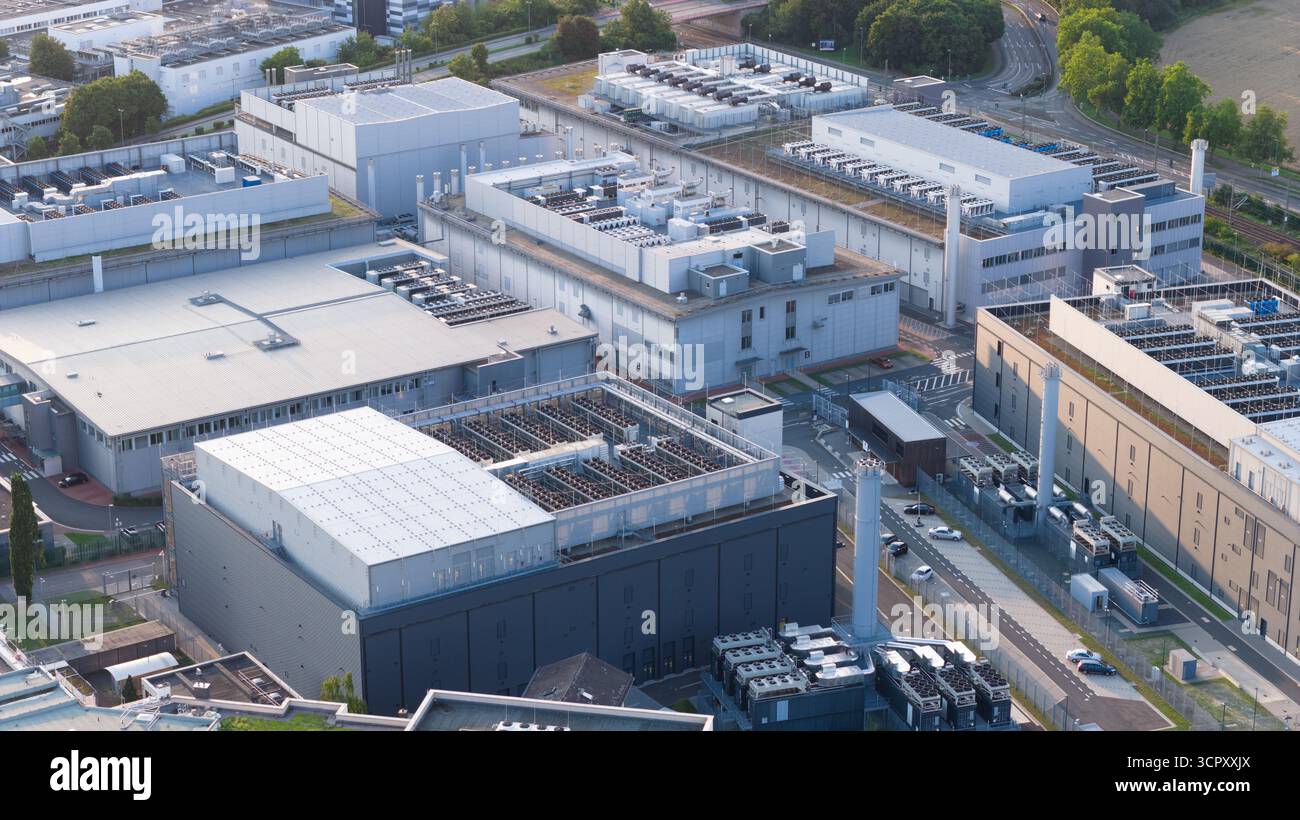 data center facility, big data, AI, and internet technology infrastructure. Stock Photo