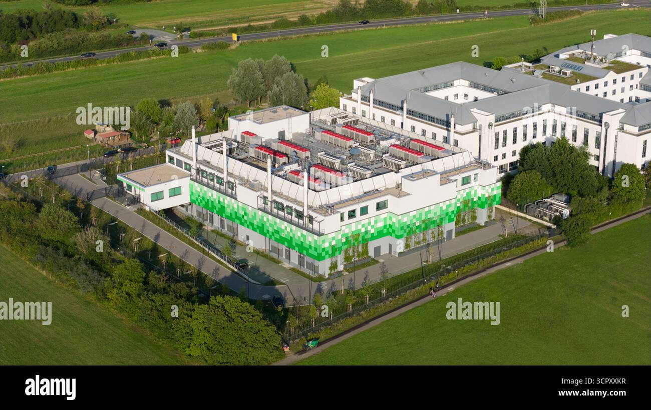 data center facility, big data, AI, and internet technology infrastructure. Stock Photo