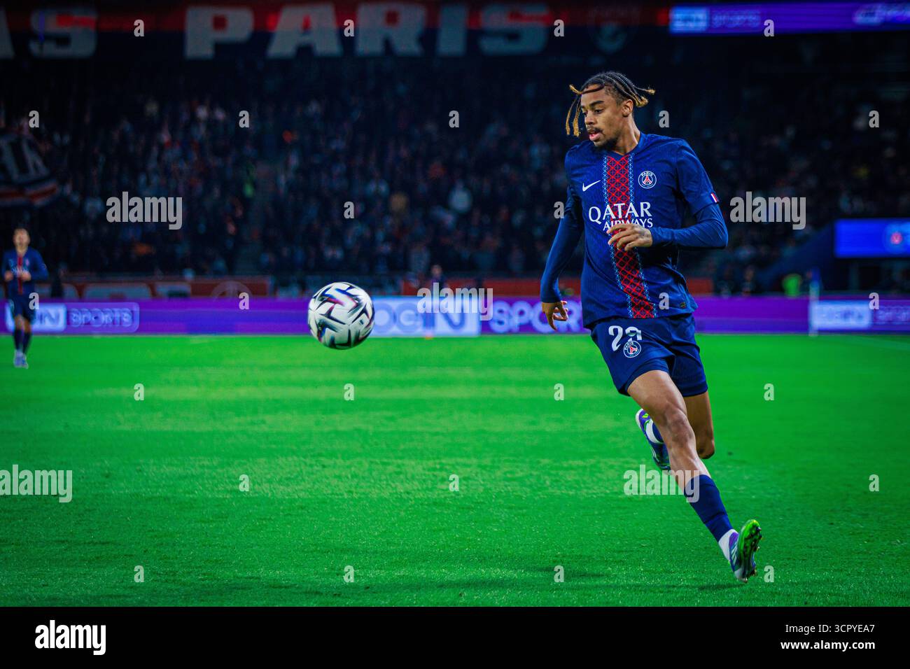 Bradley BARCOLA of PSG during the French championship Ligue 1 football ...
