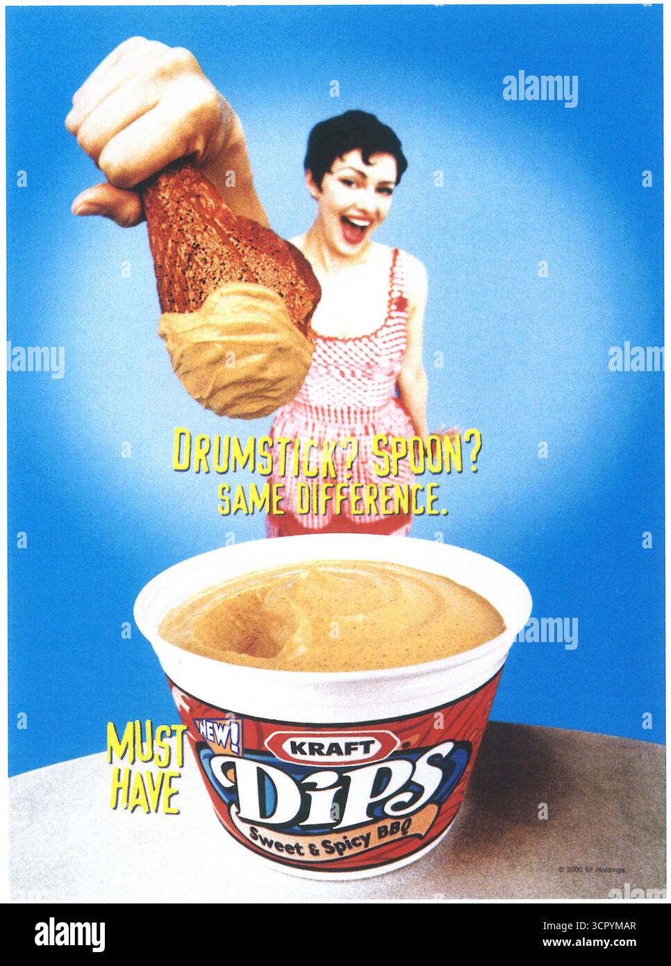 2000 Kraft Heinz Dips sweet & spicy BBQ sauce ad Stock Photo