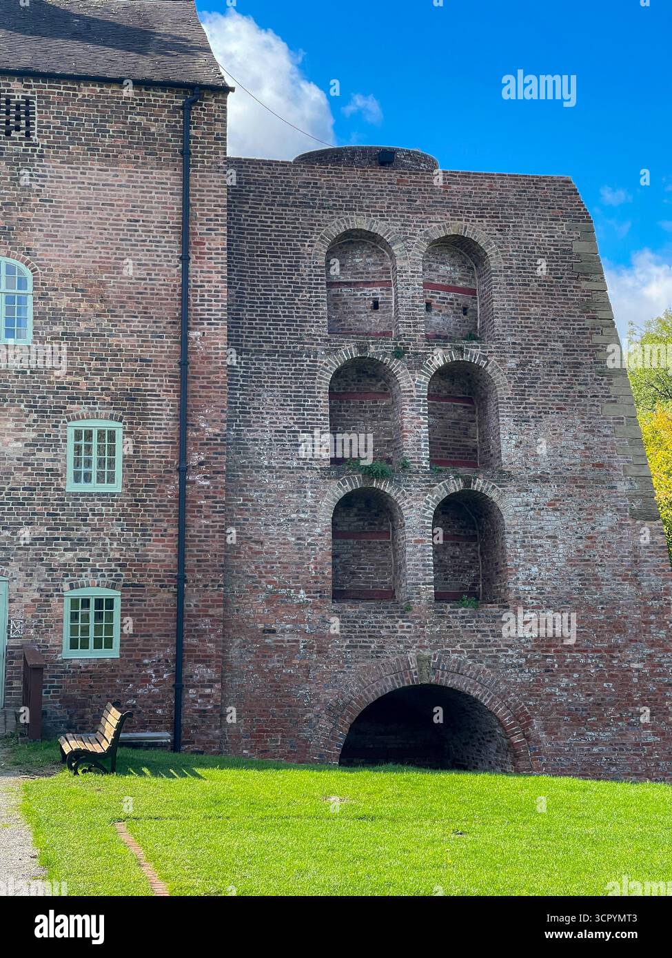 Ashby Canal Lock Gate and Moira Furnace ,Moira on borders of Derbyshire and Leicestershire.England.UK - Smartphone Captured Stock Image