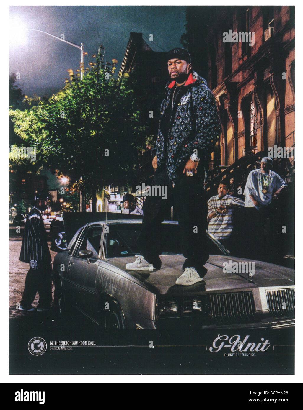 2007 G-Unit clothing ad featuring rapper 50 Cent, Be the neighborhood idol Stock Photo