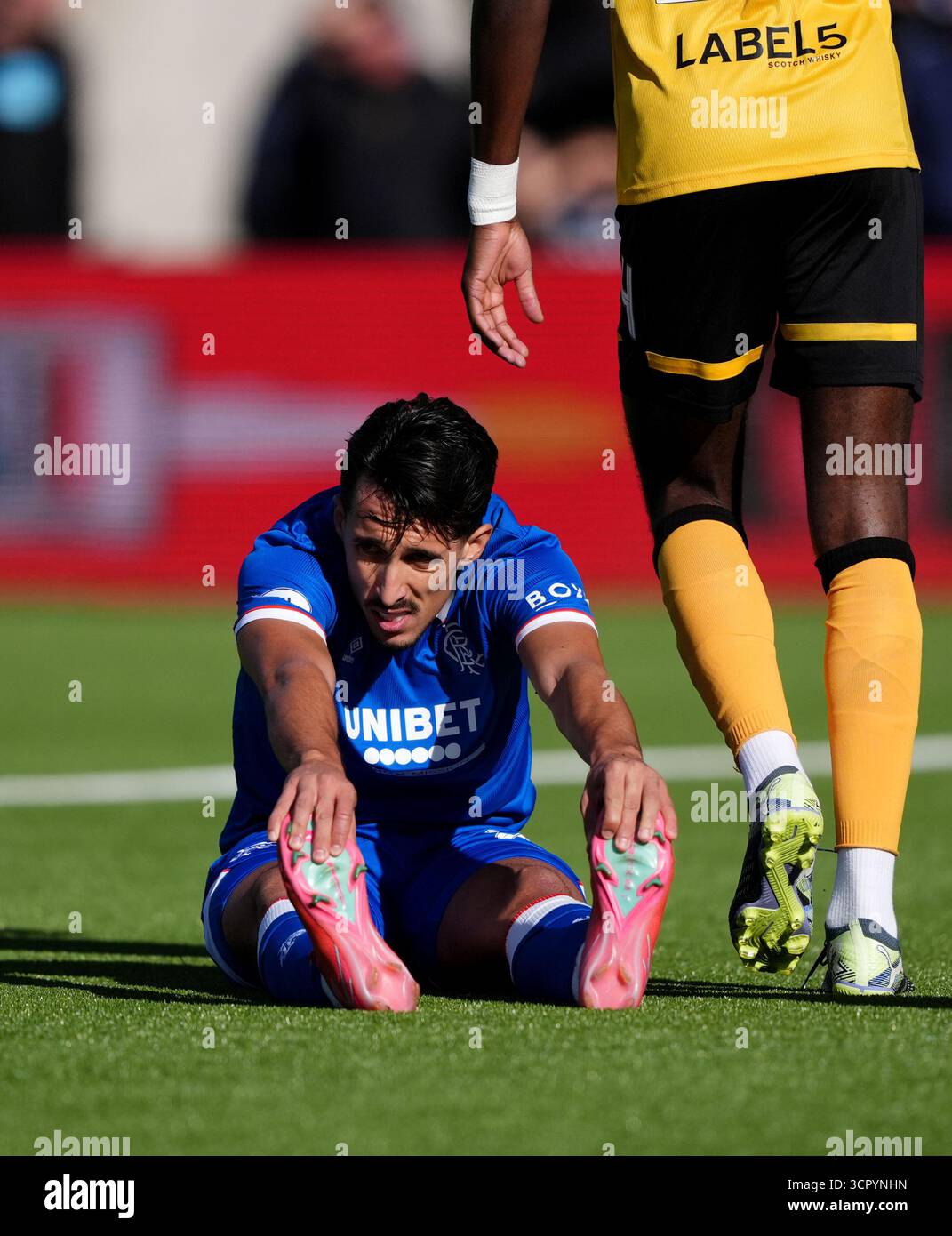 Rangers' Bojan Miovski reacts after missing a chance during the William ...