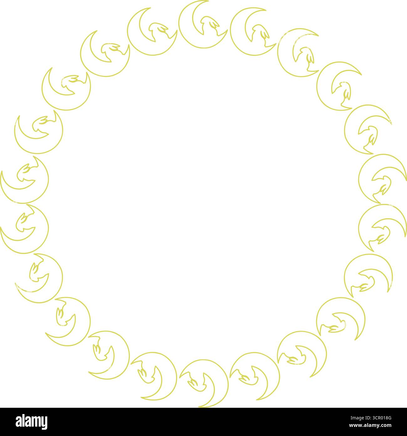 Spring Easter bunnies frame. Easter bunny rabbit silhouettes. Baby shower design Stock Vector