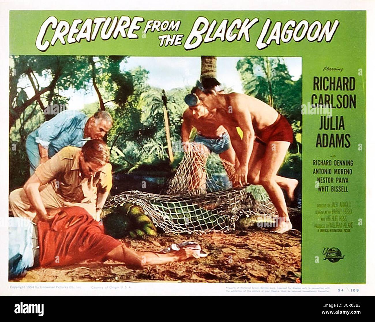 Creature from the Black Lagoon 1954 Vintage Horror Monster Movie Poster (Title L