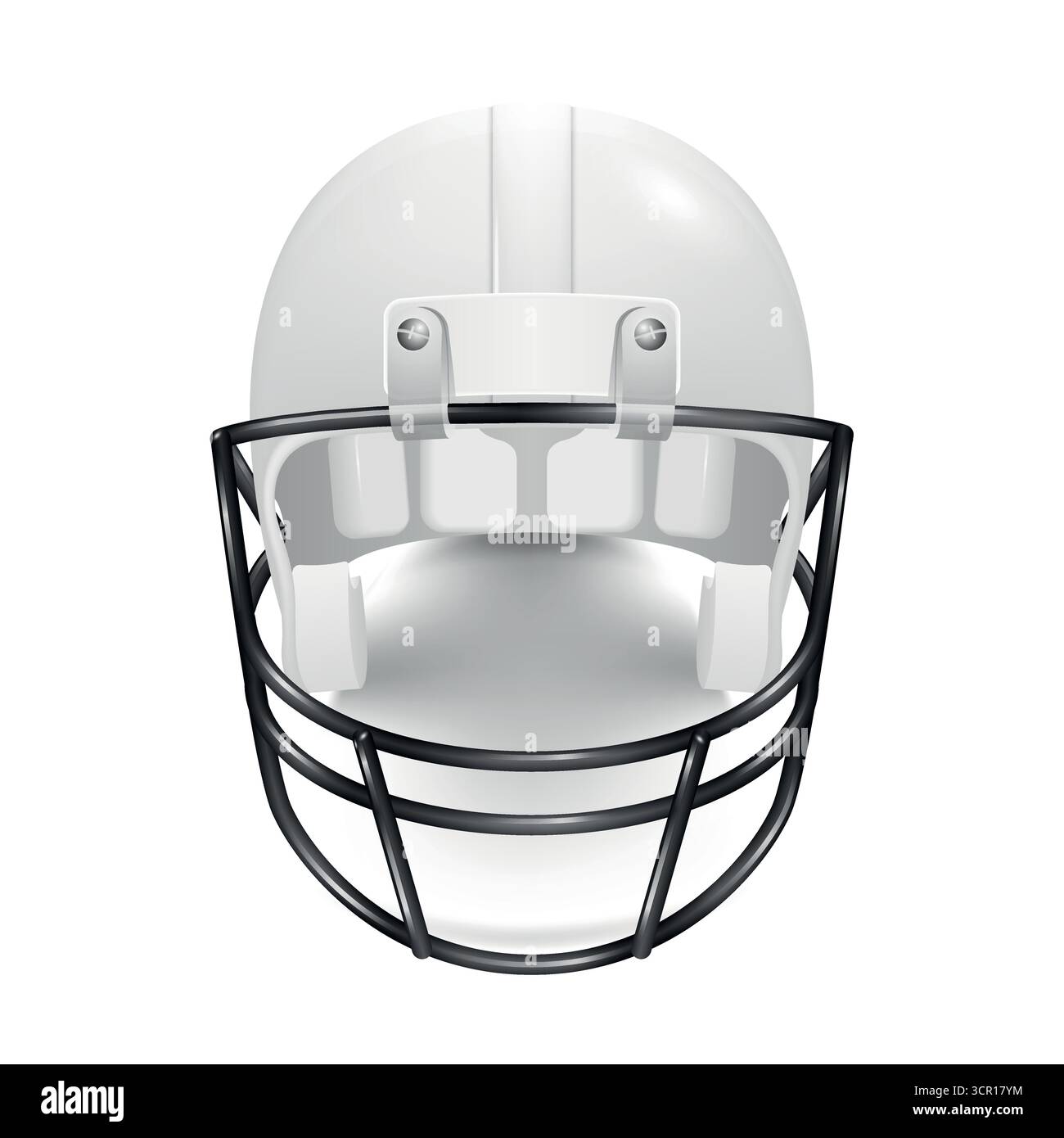 football helmets icon from front White nfl helmet Stock Vector Images