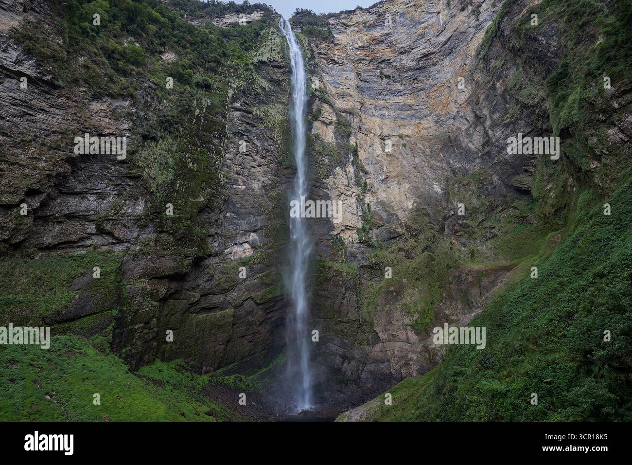 Gocta Waterfalls, one of the tallest waterfalls in the world, located ...
