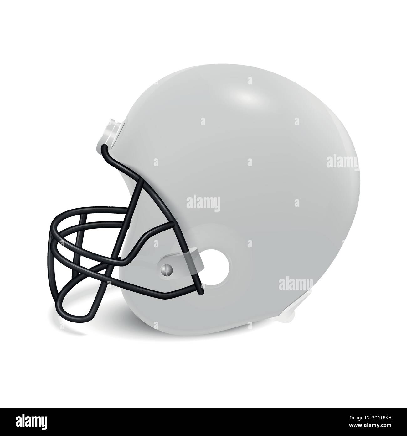 Vector 3d Realistic Football Helmet Icon, Side View. White American Football  Helmet Clipart. Professional Sport Gear Illustration. Protective Football  Stock Vector Image & Art - Alamy